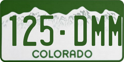 CO license plate 125DMM