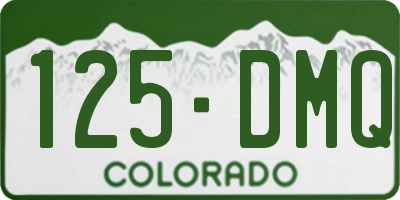 CO license plate 125DMQ