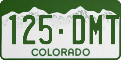 CO license plate 125DMT