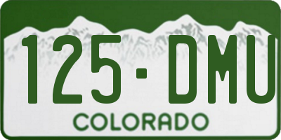 CO license plate 125DMU
