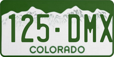 CO license plate 125DMX
