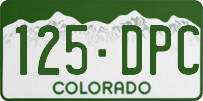 CO license plate 125DPC