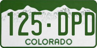 CO license plate 125DPD