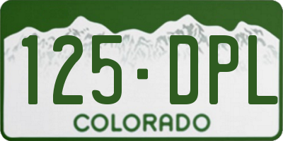 CO license plate 125DPL