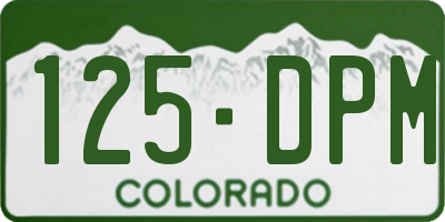 CO license plate 125DPM