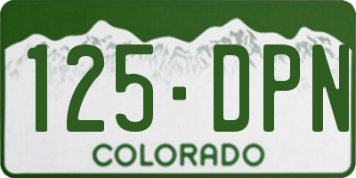 CO license plate 125DPN