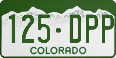 CO license plate 125DPP