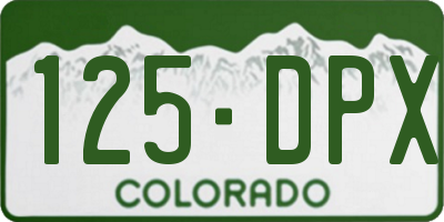 CO license plate 125DPX