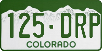 CO license plate 125DRP