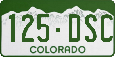CO license plate 125DSC