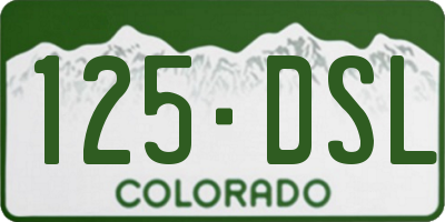 CO license plate 125DSL