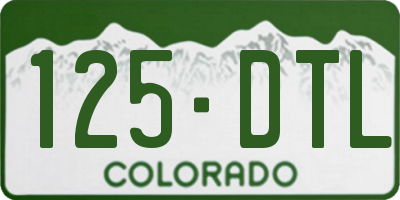 CO license plate 125DTL