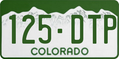 CO license plate 125DTP