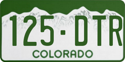 CO license plate 125DTR
