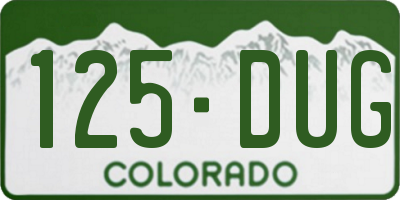 CO license plate 125DUG