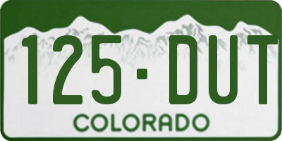 CO license plate 125DUT