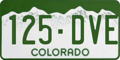CO license plate 125DVE