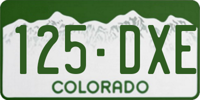 CO license plate 125DXE