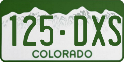 CO license plate 125DXS