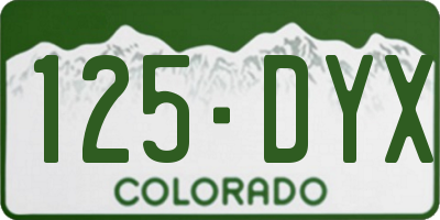 CO license plate 125DYX