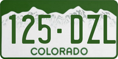 CO license plate 125DZL