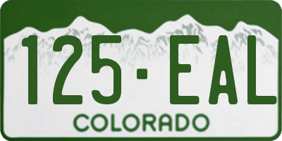 CO license plate 125EAL