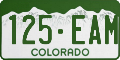CO license plate 125EAM