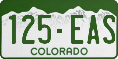 CO license plate 125EAS