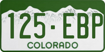 CO license plate 125EBP