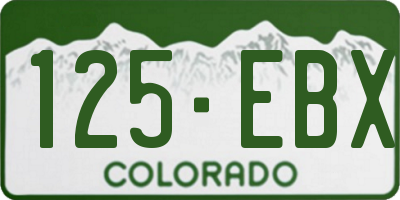 CO license plate 125EBX