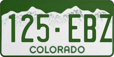 CO license plate 125EBZ