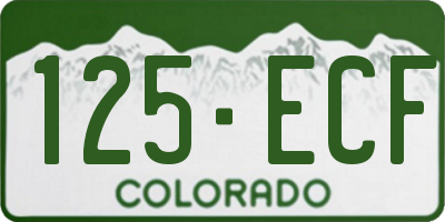 CO license plate 125ECF