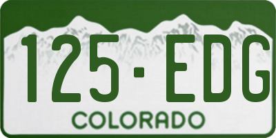 CO license plate 125EDG