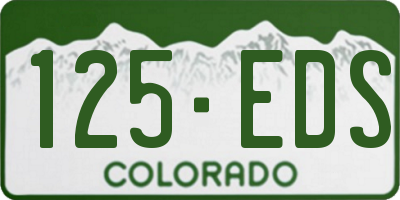 CO license plate 125EDS