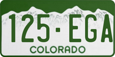 CO license plate 125EGA