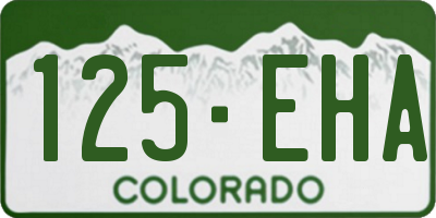 CO license plate 125EHA