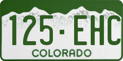 CO license plate 125EHC