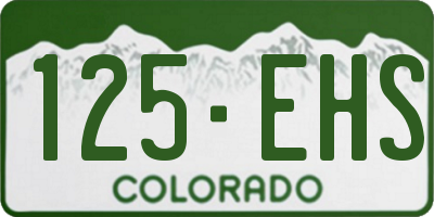 CO license plate 125EHS