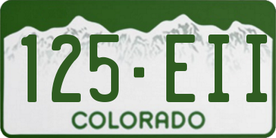 CO license plate 125EII