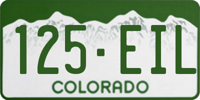 CO license plate 125EIL