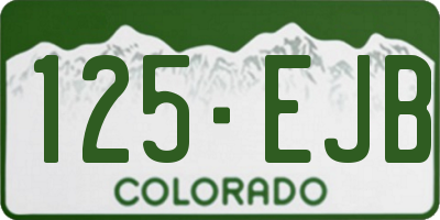 CO license plate 125EJB
