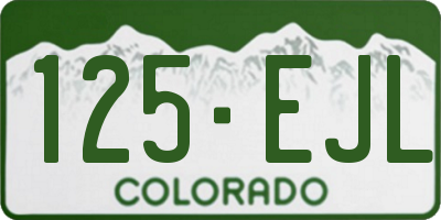 CO license plate 125EJL