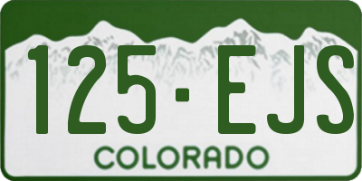 CO license plate 125EJS