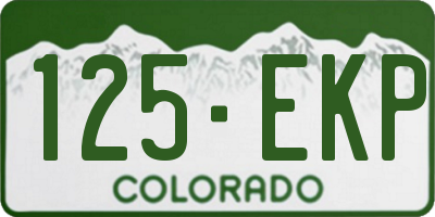 CO license plate 125EKP