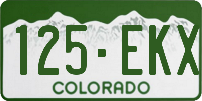 CO license plate 125EKX