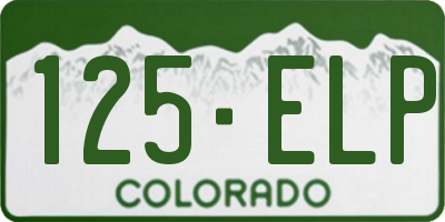 CO license plate 125ELP