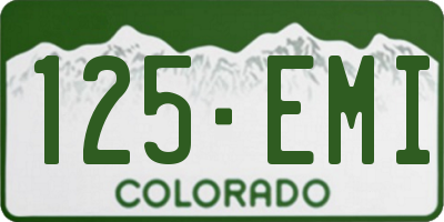 CO license plate 125EMI