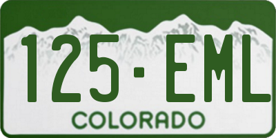 CO license plate 125EML