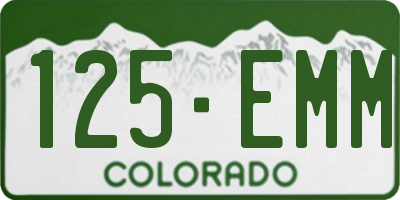 CO license plate 125EMM