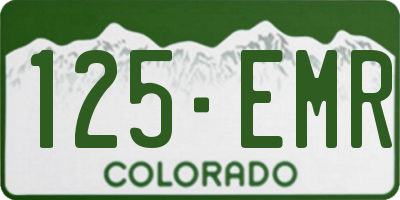 CO license plate 125EMR